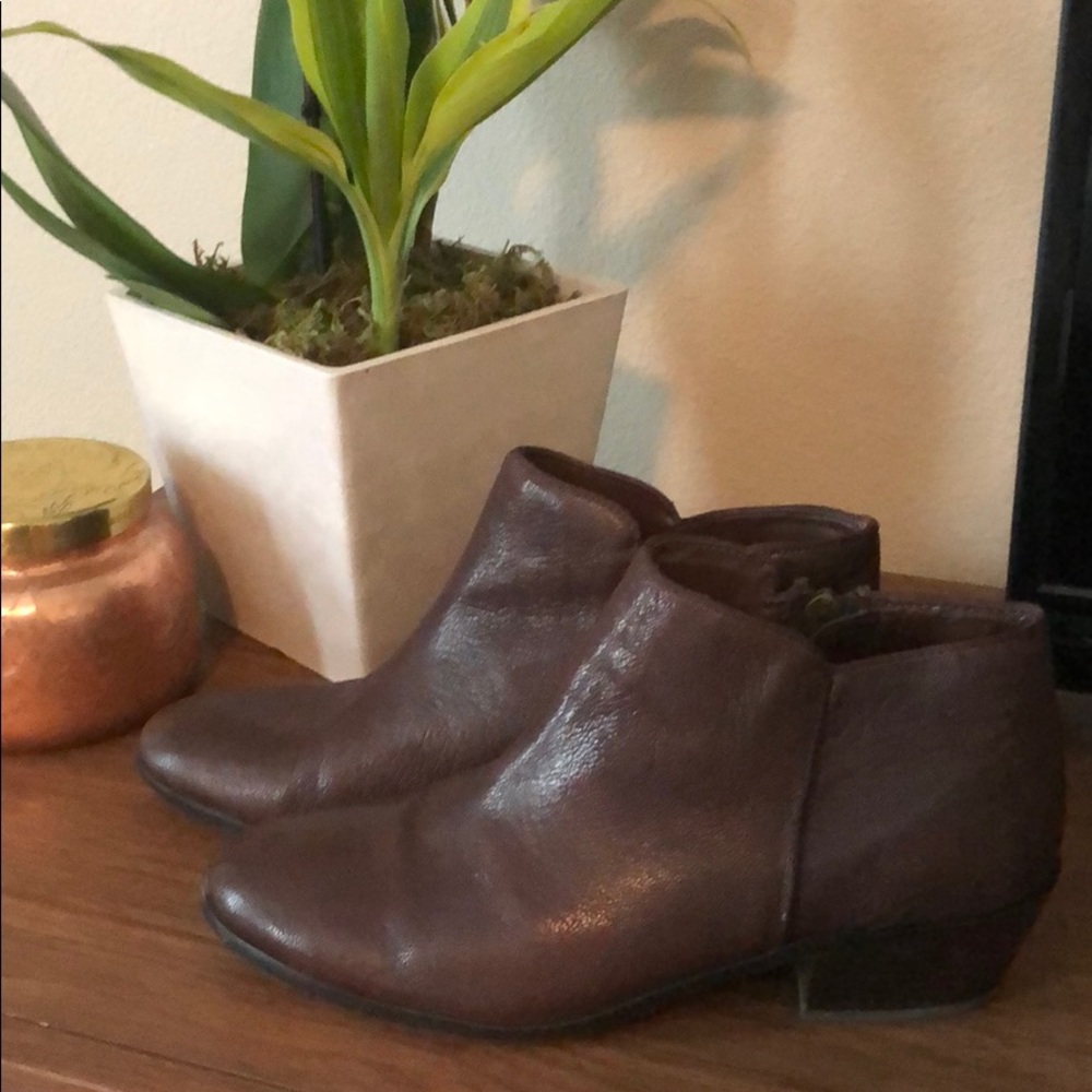 Sam Edelman Petty Brown Leather booties sz 7.5